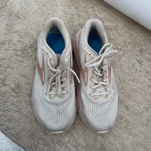 Brooks Ghost 15 Womens Running Shoes Light Grey Rose Gold‎ Size 10.5